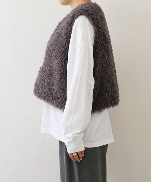 JOURNAL STANDARD LUXE(ジャーナルスタンダード ラックス)の「《追加》カーリーショートベスト(006)(ベスト・レディース・チャコールグレー・FREE)」の10枚目の写真