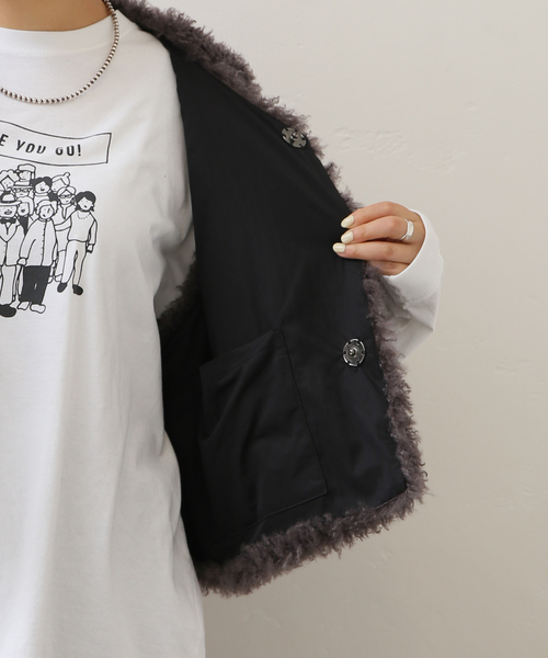 JOURNAL STANDARD LUXE(ジャーナルスタンダード ラックス)の「《追加》カーリーショートベスト(006)(ベスト・レディース・チャコールグレー・FREE)」の16枚目の写真