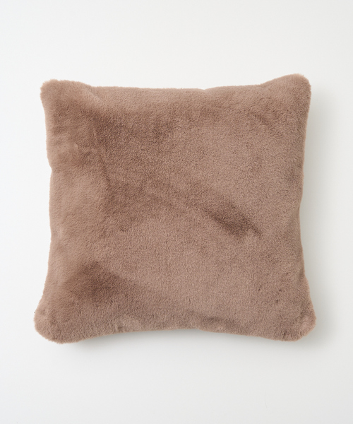 collex（コレックス）の「エコファークッションカバー 45×45㎝（クッション/クッションカバー・レディース・グレー/ベージュ・フリー）」の5枚目の写真