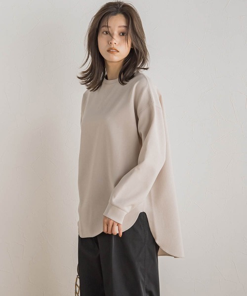 【セール】ダブルクロスジョーゼットプルオーバー≪手洗い可能≫（Tシャツ/カットソー）｜Droite lautreamont（ドロワットロートレアモン）