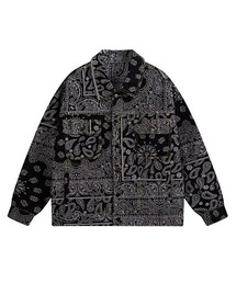 ARCHIVER（アーカイバ）の「【Bz】ペイズリー柄デニムビッグGジャン（デニムジャケット）」