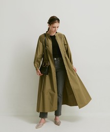 mirem（ミレム）の「Puff sleeve gather one piece（シャツワンピース）」