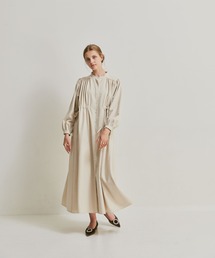 mirem（ミレム）の「Puff sleeve gather one piece（シャツワンピース）」