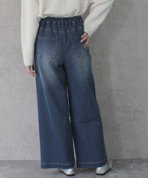 SELECT LEVERY(セレクトリベリー)の「AIRジョグワイドバギーパンツ(デニムパンツ・レディース・ライトブルー/ブラック/グレー/ワンウォッシュ/ネイビー・SMALL/MEDIUM/LARGE/X-LARGE)」の10枚目の写真
