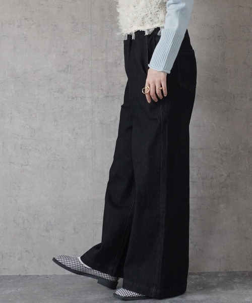 SELECT LEVERY(セレクトリベリー)の「AIRジョグワイドバギーパンツ(デニムパンツ・レディース・ライトブルー/ブラック/グレー/ワンウォッシュ/ネイビー・SMALL/MEDIUM/LARGE/X-LARGE)」の12枚目の写真