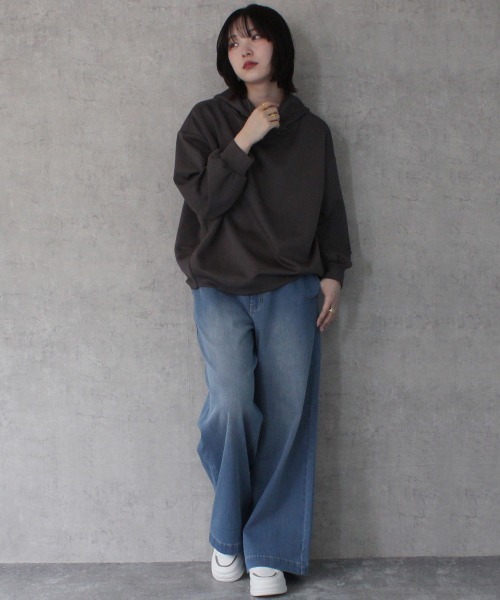 SELECT LEVERY(セレクトリベリー)の「AIRジョグワイドバギーパンツ(デニムパンツ・レディース・ライトブルー/ブラック/グレー/ワンウォッシュ/ネイビー・SMALL/MEDIUM/LARGE/X-LARGE)」の17枚目の写真