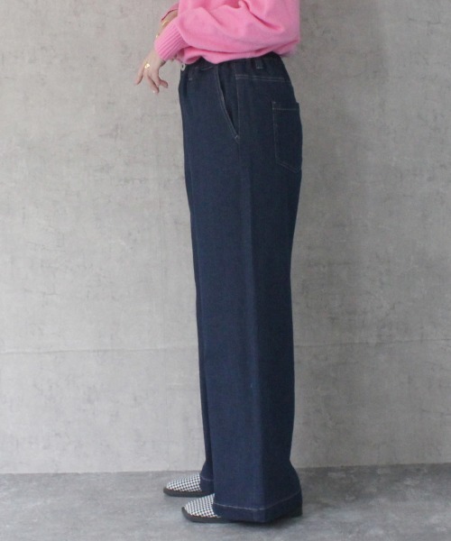 SELECT LEVERY(セレクトリベリー)の「AIRジョグワイドバギーパンツ(デニムパンツ・レディース・ライトブルー/ブラック/グレー/ワンウォッシュ/ネイビー・SMALL/MEDIUM/LARGE/X-LARGE)」の18枚目の写真