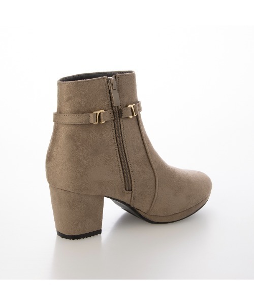 Realta（レアルタ）の「Realta(レアルタ)6.5cmヒール2WAYパールショートブーツ（ブーツ・レディース・ブラウン系その他/ブラック/ベージュ・S/M/L/LL）」の5枚目の写真