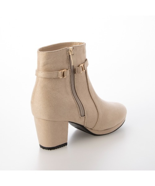 Realta（レアルタ）の「Realta(レアルタ)6.5cmヒール2WAYパールショートブーツ（ブーツ・レディース・ブラウン系その他/ブラック/ベージュ・S/M/L/LL）」の16枚目の写真