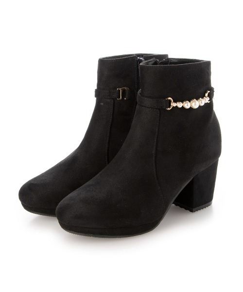 Realta（レアルタ）の「Realta(レアルタ)6.5cmヒール2WAYパールショートブーツ（ブーツ・レディース・ブラウン系その他/ブラック/ベージュ・S/M/L/LL）」の14枚目の写真