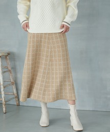 ツイード ニット スカート