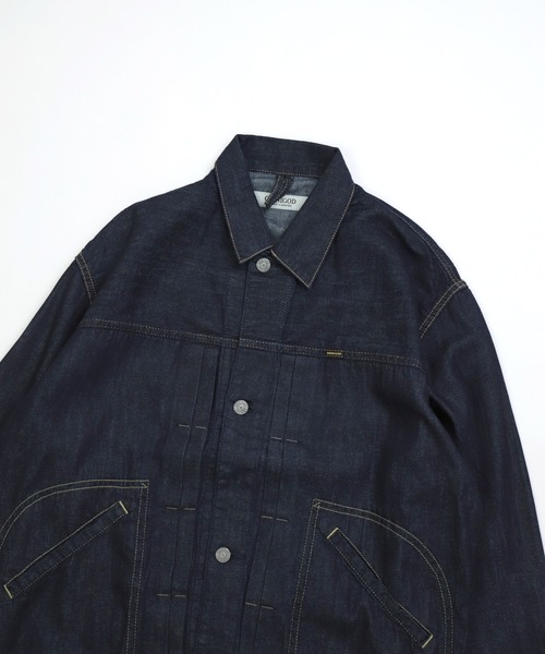 OMNIGOD ユーロワークジャケット デニム インディゴ Domingo OMNIGOD womens / オムニゴッド] 12ozストレッチデニム ユーロ