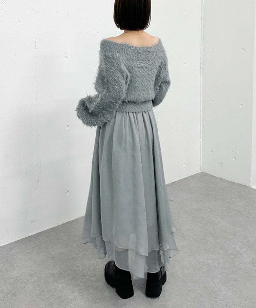 archives（アルシーヴ）の「シャギーオフショルニット（ニット/セーター・レディース・ベージュ/ブラウン/ブルーグレー/アイボリー・MEDIUM）」の19枚目の写真