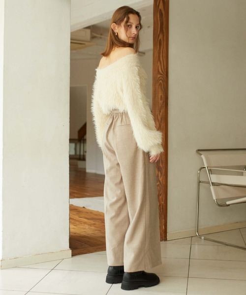 archives（アルシーヴ）の「シャギーオフショルニット（ニット/セーター・レディース・ベージュ/ブラウン/ブルーグレー/アイボリー・MEDIUM）」の13枚目の写真