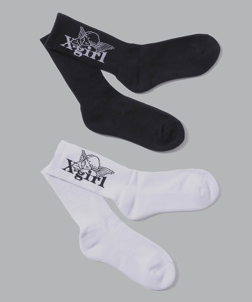 JACQUARD ANGEL RIB SOCKS（ソックス/靴下）｜X-girl（エックス