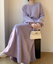 Doula Doula(ドゥーラドゥーラ)のセットアップ ボートネックニット&フレアスカート(セットアップ)