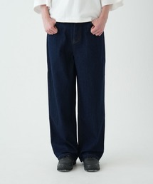 skoool（スクール）の「ワイドストレートデニムパンツ／フルレングス × ベーシックデザイン（デニムパンツ）」