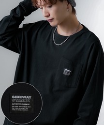 SIDEWAY STANCE（サイドウェイスタンス）の「【SIDEWAY STANCE】ワンポイント刺しゅう ポケット ロンT（Tシャツ/カットソー）」