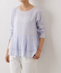 BEARDSLEY | 裾フリルストライプブラウス(シャツ/ブラウス)