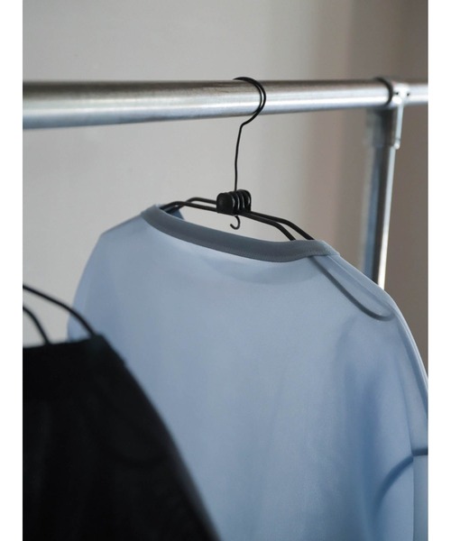 FIL DE FER(フィルデフェール)の「シアーダンボール ラウンドネックP/O(Tシャツ/カットソー・レディース・ブラック/サックスブルー・FREE)」の22枚目の写真