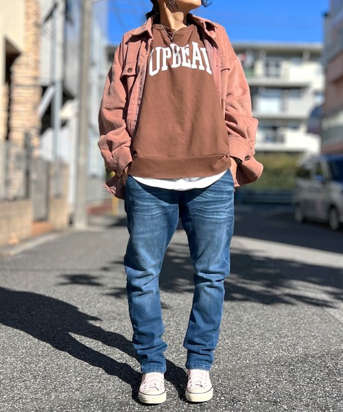 BEATJIVE(ビートジャイブ)の「ジョガーパンツ デニム 裏起毛 イージーパンツ スウェット レディース(デニムパンツ・レディース・ライトブルー/インディゴブルー/ネイビー・3/2)」の5枚目の写真