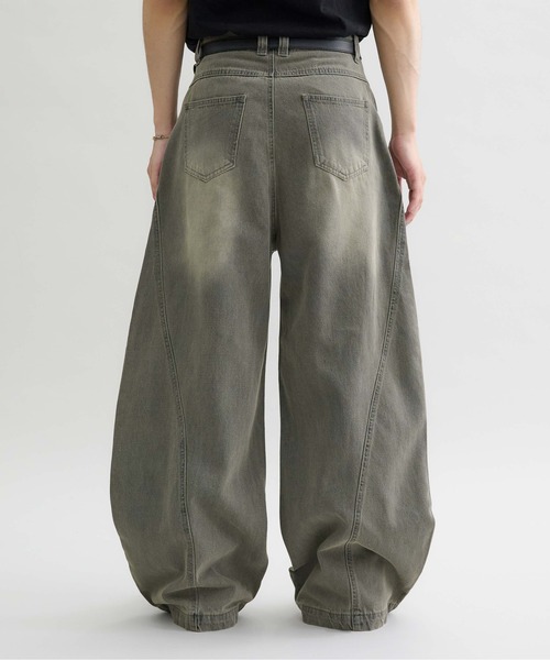 EPNK】Curve damage denim pants / カーブダメージデニムパンツ