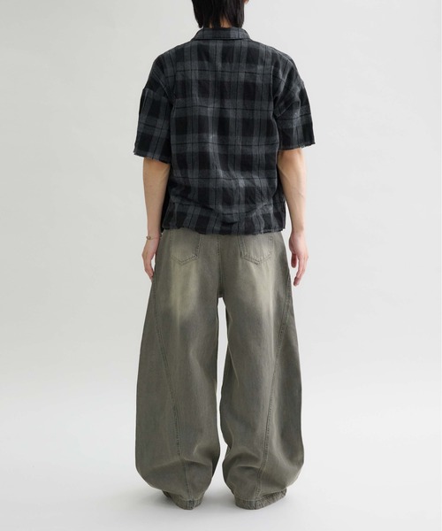 EPNK】Curve damage denim pants / カーブダメージデニムパンツ