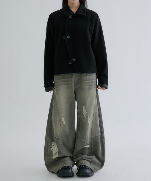 EPNK(イーピーエヌケー)の「【EPNK】Curve damage denim pants / カーブダメージデニムパンツ(デニムパンツ・メンズ・ブラック/グレー/サンドベージュ/グレー系その他・MEDIUM/LARGE/SMALL)」の19枚目の写真