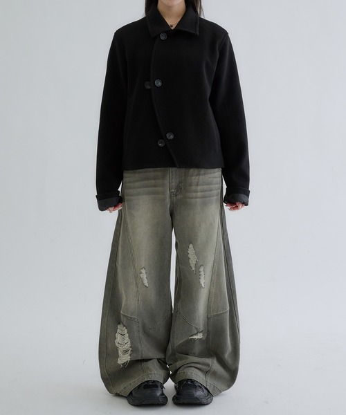 EPNK(イーピーエヌケー)の「【EPNK】Curve damage denim pants / カーブダメージデニムパンツ(デニムパンツ・メンズ・ブラック/グレー/サンドベージュ/グレー系その他・MEDIUM/LARGE/SMALL)」の20枚目の写真