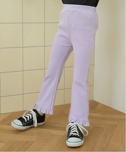 Lycee mine（リセマイン）の「【ともパン】裾フリルフレアパンツ（その他パンツ・キッズ・ブラック/クリーム/アイボリー/サックスブルー/ラベンダー/ミント・120cm/100cm/140cm/110cm/130cm）」の6枚目の写真