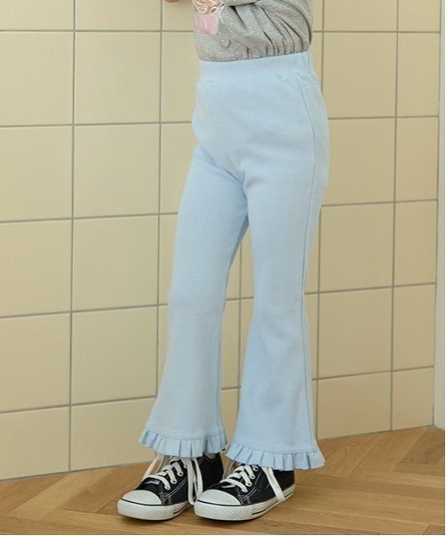 Lycee mine（リセマイン）の「【ともパン】裾フリルフレアパンツ（その他パンツ・キッズ・ブラック/クリーム/アイボリー/サックスブルー/ラベンダー/ミント・120cm/100cm/140cm/110cm/130cm）」の5枚目の写真