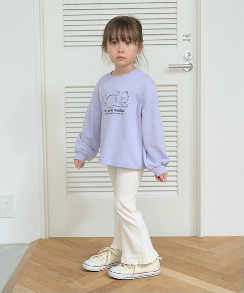 レストローズ　フレアパンツ 裾フリル 大人気カラー再入荷】【ともパン】裾フリルフレアパンツ（その他