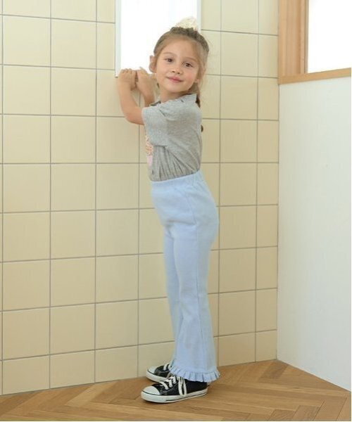 Lycee mine（リセマイン）の「【ともパン】裾フリルフレアパンツ（その他パンツ・キッズ・ブラック/クリーム/アイボリー/サックスブルー/ラベンダー/ミント・120cm/100cm/140cm/110cm/130cm）」の20枚目の写真