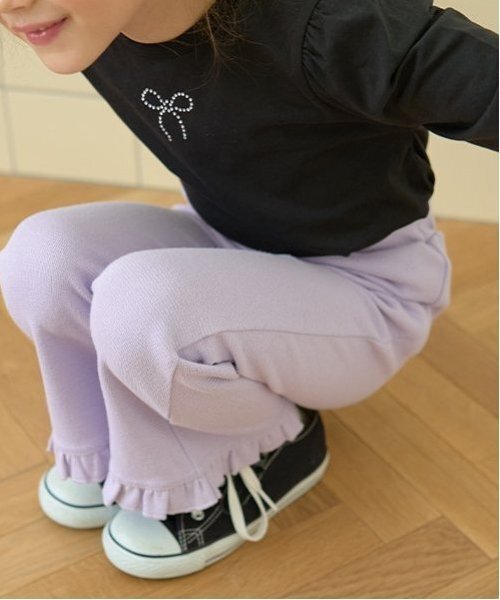 Lycee mine（リセマイン）の「【ともパン】裾フリルフレアパンツ（その他パンツ・キッズ・ブラック/クリーム/アイボリー/サックスブルー/ラベンダー/ミント・120cm/100cm/140cm/110cm/130cm）」の22枚目の写真