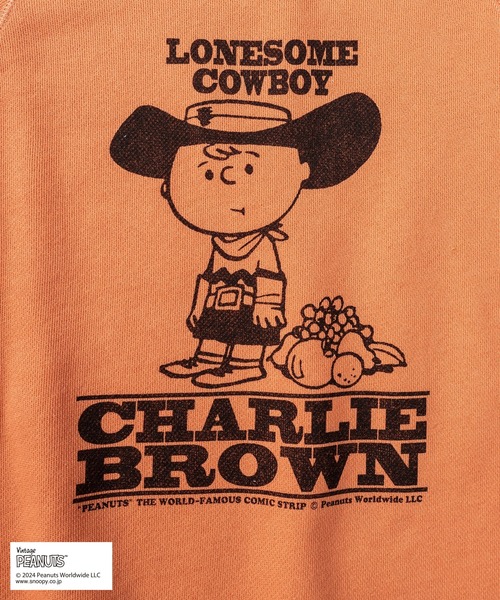 PEANUTS(ピーナッツ)の「【0】【Fruit of the Loom/フルーツオブザルーム】PEANUTSコラボ ヴィンテージイラストデザイン プリントトレーナー/キャラクタースウェット/ビッグシルエット/ ユニセックス(スウェット・レディース・サックスブルー/オフホワイト/ライトパープル/オレンジ・S/M/L)」の15枚目の写真