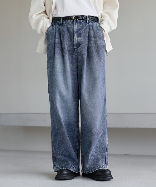 2タックワイドバギー12オンスデニムパンツ 【セットアップ可能