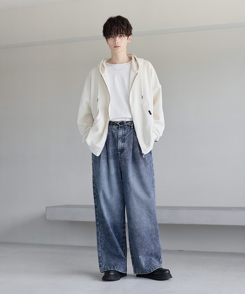 2タックワイドバギー12オンスデニムパンツ 【セットアップ可能