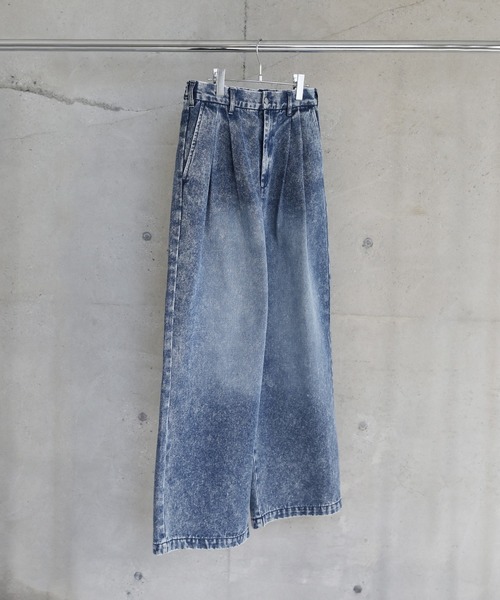 ETELIO(エテリオ)の「2タックワイドバギー12オンスデニムパンツ 【セットアップ可能】(デニムパンツ・メンズ・ブラウン/ブラック/グレー/ブルー・S/M/L)」の11枚目の写真