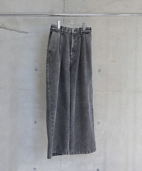 ETELIO(エテリオ)の「2タックワイドバギー12オンスデニムパンツ 【セットアップ可能】(デニムパンツ・メンズ・ブラウン/ブラック/グレー/ブルー・S/M/L)」の9枚目の写真