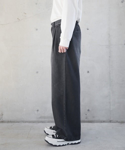 ETELIO(エテリオ)の「2タックワイドバギー12オンスデニムパンツ 【セットアップ可能】(デニムパンツ・メンズ・ブラウン/ブラック/グレー/ブルー・S/M/L)」の6枚目の写真