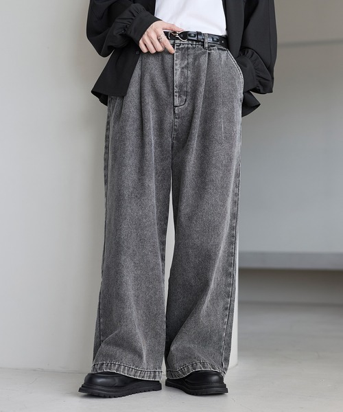 2タックワイドバギー12オンスデニムパンツ 【セットアップ可能