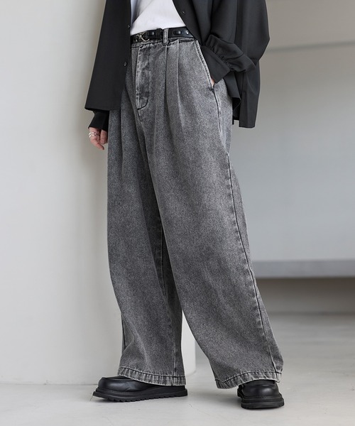 2タックワイドバギー12オンスデニムパンツ 【セットアップ可能
