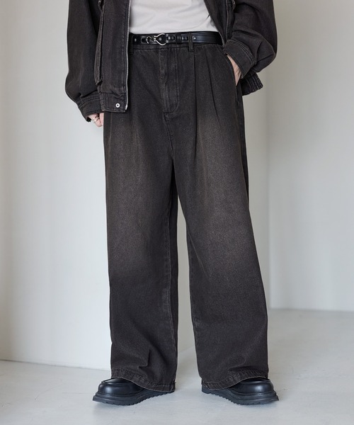 2タックワイドバギー12オンスデニムパンツ 【セットアップ可能