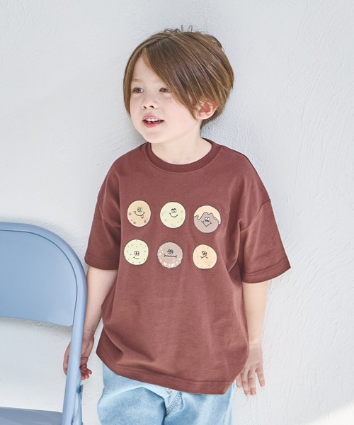 pairmanon（ペアマノン）の「【綿100%】オリジナル フードプリント 半袖 Tシャツ（Tシャツ/カットソー・キッズ・グリーン系その他/ブルー系その他/ピンク系その他2/ベージュ系その他2/ホワイト系その他/ベージュ系その他/ブラウン系その他/ピンク系その他/ブラック系その他/ホワイト系その他2・140/90/150/120/130/110/100/80）」の4枚目の写真