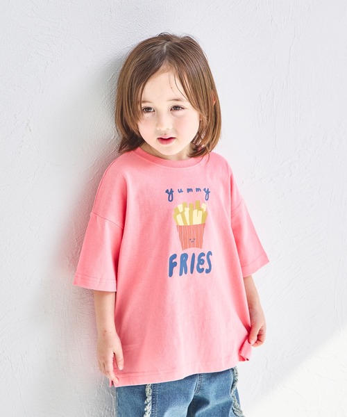 pairmanon（ペアマノン）の「【綿100%】オリジナル フードプリント 半袖 Tシャツ（Tシャツ/カットソー・キッズ・グリーン系その他/ブルー系その他/ピンク系その他2/ベージュ系その他2/ホワイト系その他/ベージュ系その他/ブラウン系その他/ピンク系その他/ブラック系その他/ホワイト系その他2・140/90/150/120/130/110/100/80）」の9枚目の写真