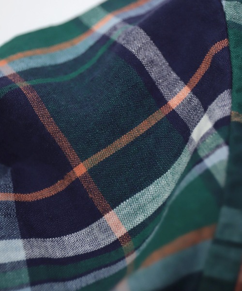 OMNIGOD（オムニゴッド）の「[OMNIGOD womens / オムニゴッド] 綿麻チェック アーミープルオーバーシャツ（シャツ/ブラウス・レディース・ホワイト系その他/パープル系その他・0）」の6枚目の写真