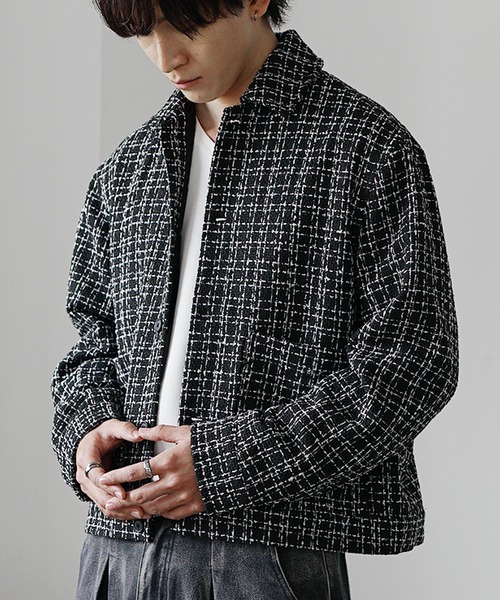 MinoriTY】ショート丈ツイードシャツジャケット 2025SS（ブルゾン