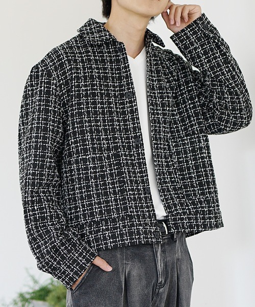 MinoriTY】ショート丈ツイードシャツジャケット 2025SS（ブルゾン