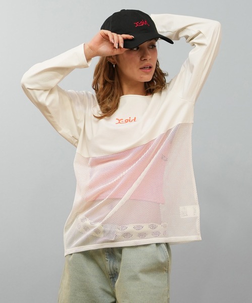 X-GIRL/エックスガール メッシュロンT 155251013008(Tシャツ/カットソー)|X-girl(エックスガール) 5,935円