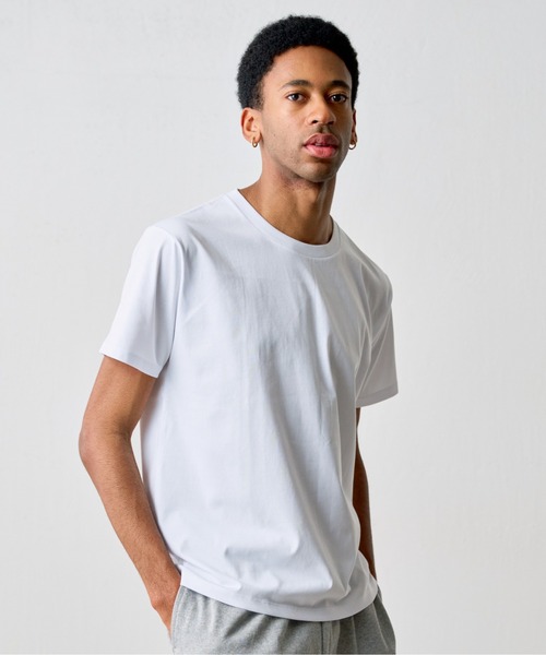 COLONY 2139(コロニートゥーワンスリーナイン)の「【UNISEX】プレーティング天竺Tシャツ(Tシャツ/カットソー・メンズ・ブラック/ネイビー/ホワイト/チャコールグレー/グレー・LARGE/MEDIUM/SMALL)」の2枚目の写真